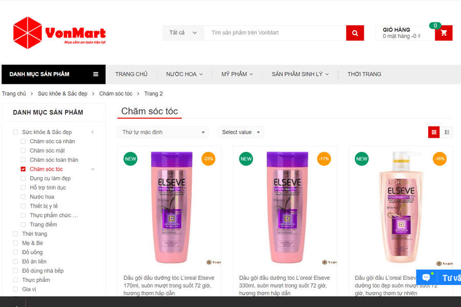 Trang web mua sáp vuốt tóc trực tuyến Đà Nẵng Vonmart