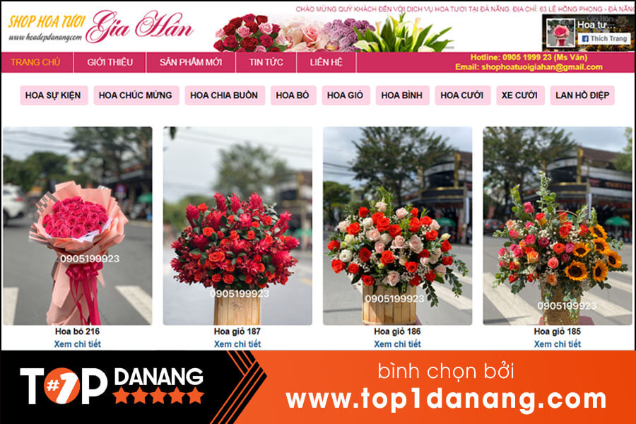 Cửa hàng hoa tại Đà Nẵng