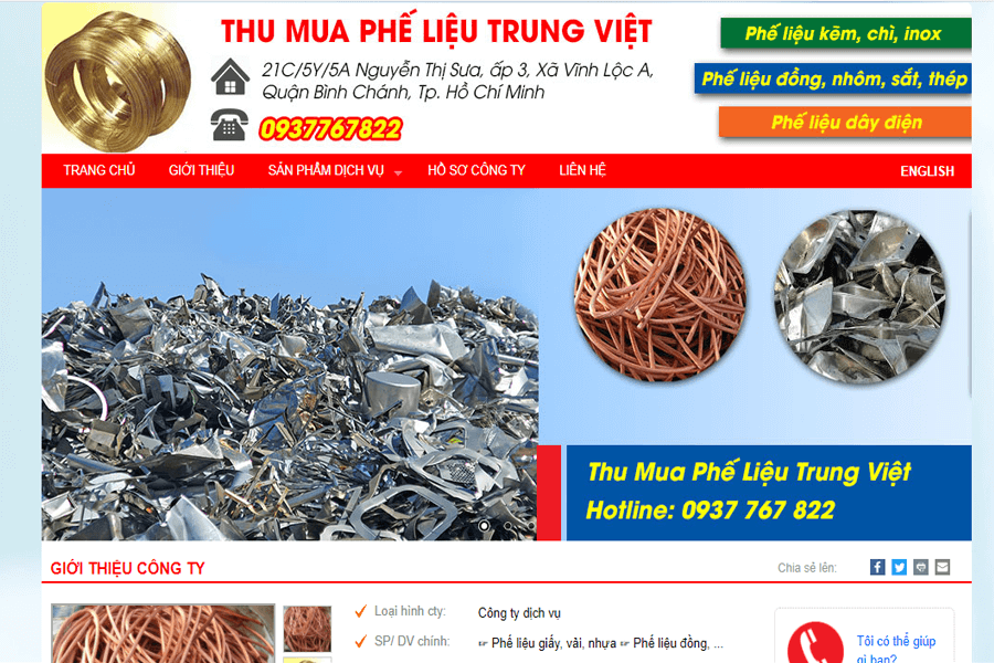 Công ty thu mua phế liệu tại Đà Nẵng - Trung Việt